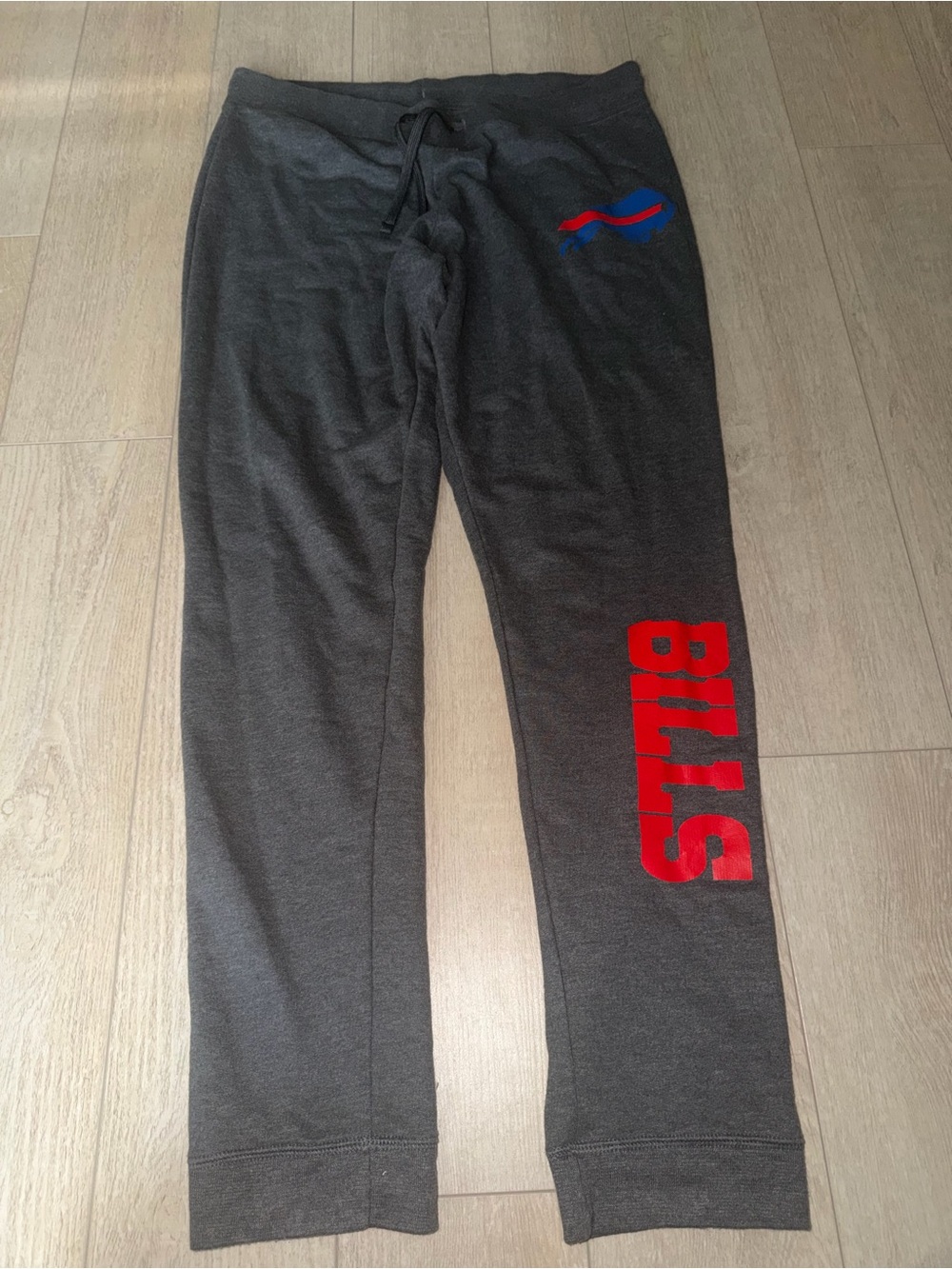 Fruit of the Loom Dark Gray Joggers with Buffalo Bills Red and Blue Accents